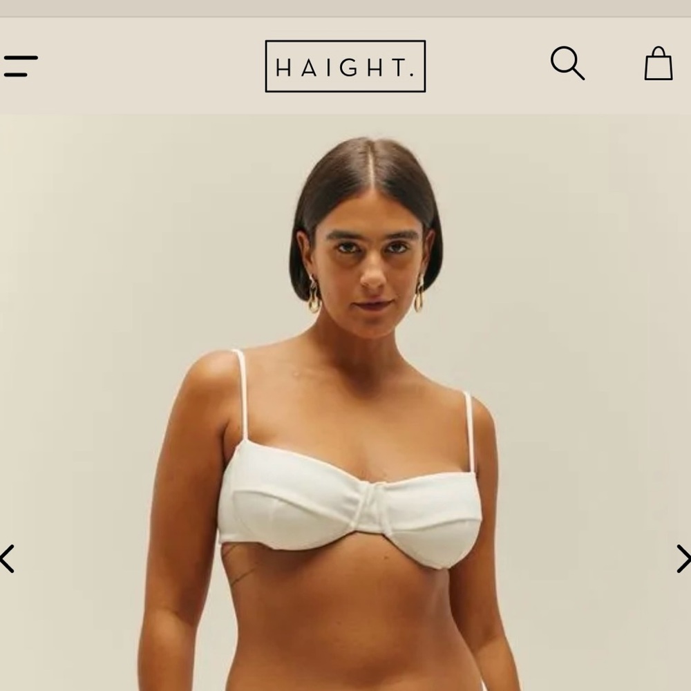 Haight White Bandeau Top